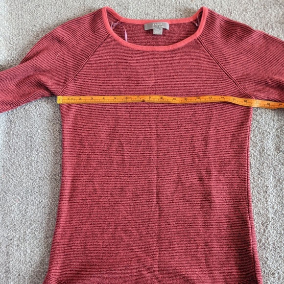 Jana salmon/coral ribbed cotton blend sweater, small - Picture 9 of 11